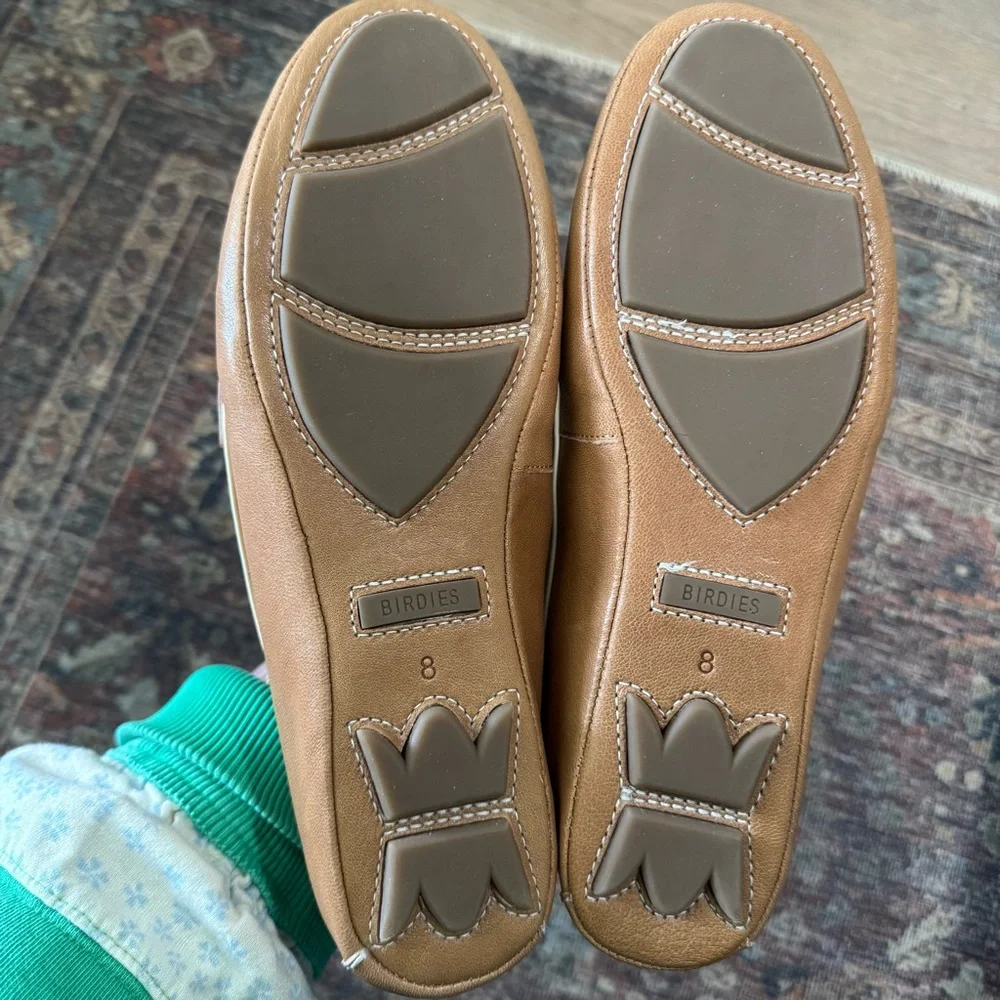 Birdies The Vesper Driver Cappuccino Leather Raffia 8 NWOT - Picture 6 of 12